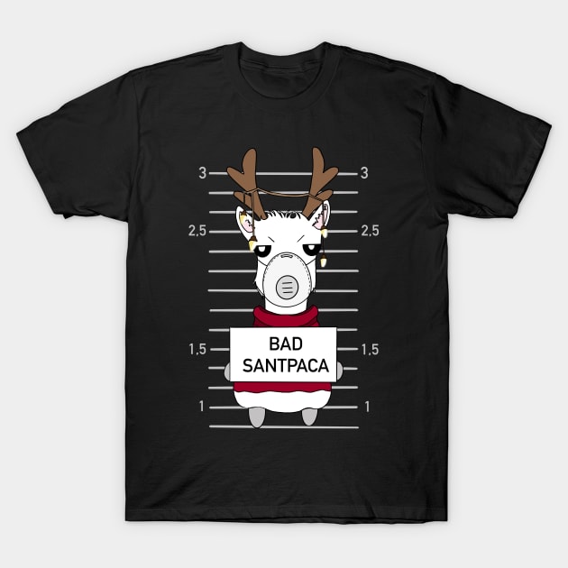 Alpaca Christmas T-Shirt by Carries Design 